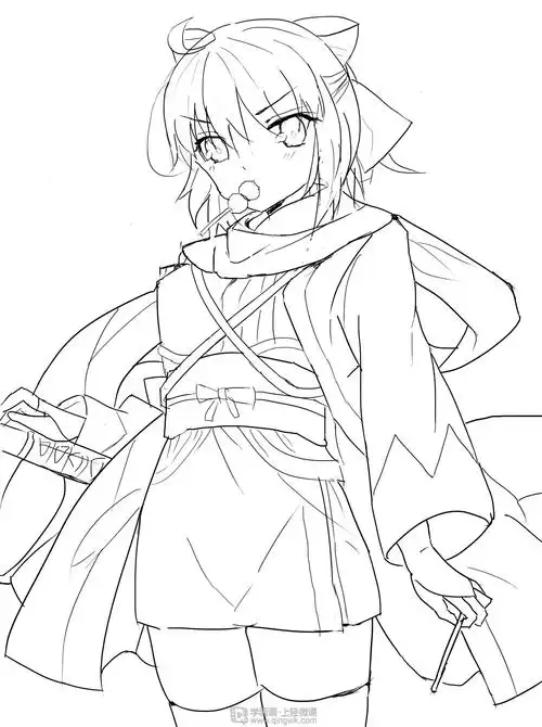 主线与辅线的练习 —人物线条的基础训练