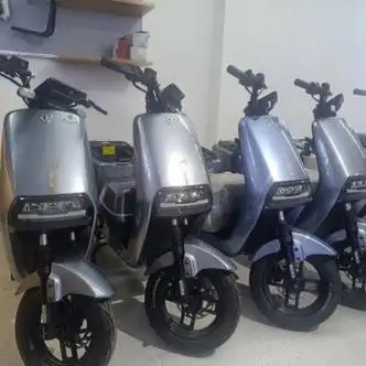 新款优乐两轮电摩48v高续航电动摩托车电动车电瓶车代步车 蓝 48v20a