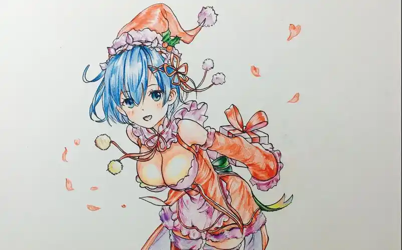 彩铅动漫人物手绘教程-从零开始的异世界生活-蕾姆上色_哔哩哔哩_bili