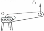 在图中,画出作用在"开瓶起子"上动力f.1的力臂和阻力f.2的示意图.