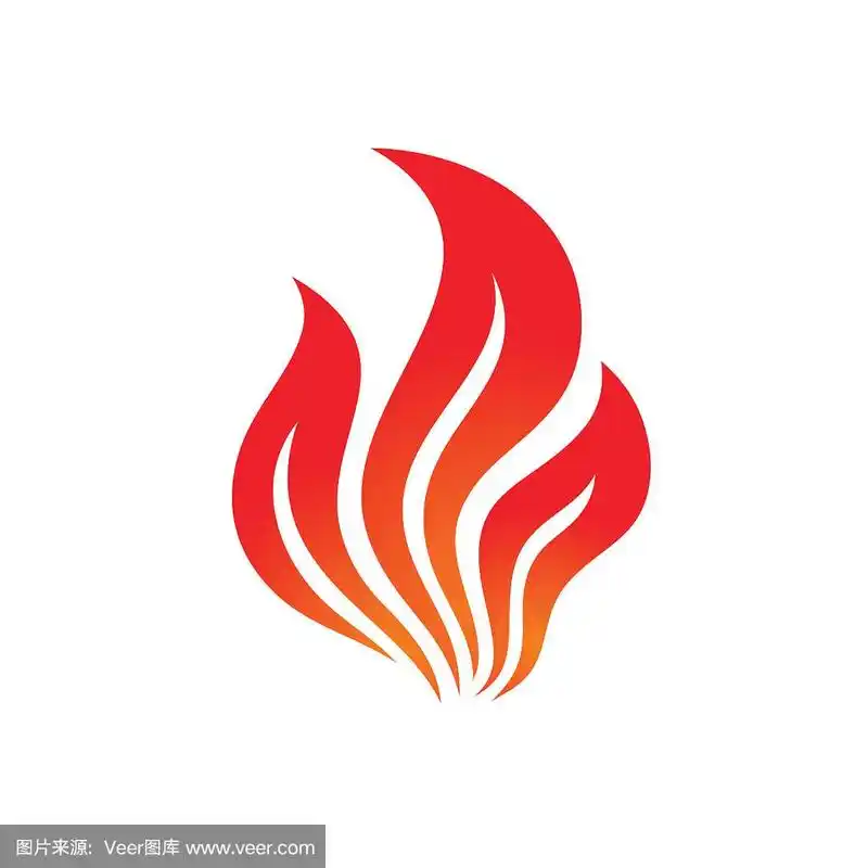 火图标图形设计.火焰概念图标.点燃红色标志.危险的矢量符号.