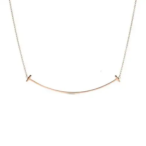 tiffanyco蒂芙尼tsmile大号玫瑰金微笑项链36201533