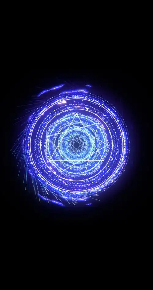 4k循环科技蓝色法阵特效素材