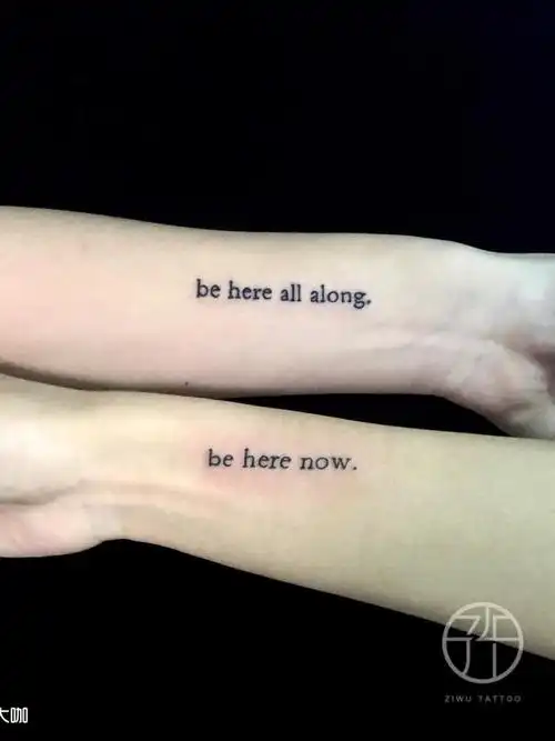 情侣字母_纹身图案手稿图片_洪伟的纹身作品集