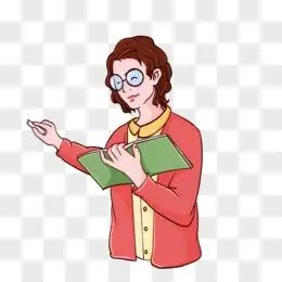手绘卡通人物老师上课场景免抠元素