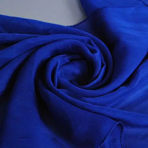 6#宝蓝色 (2) - 纯色雪纺丝巾