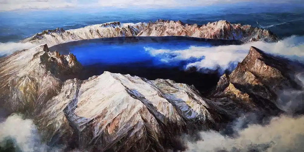 在海拔2700多米的高山,无法看清长白山真面目.