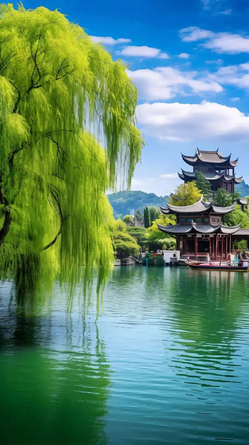 杭州西湖美景 #抖音图文来了@dou 上热门 西湖风景美如 - 抖音