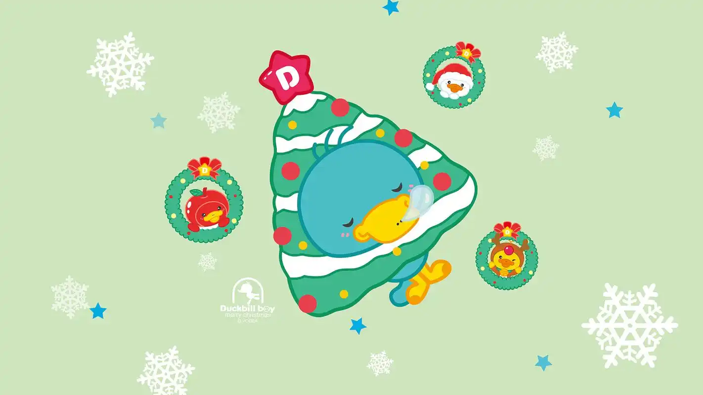 小清新鸭嘴兽可爱卡通高清桌面壁纸高清大图预览1920x1080_卡通动漫下