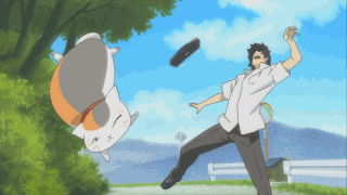 治愈系夏目友人帐# #gif# 戳开会动 让萌娘口给你们带来一天的好心情