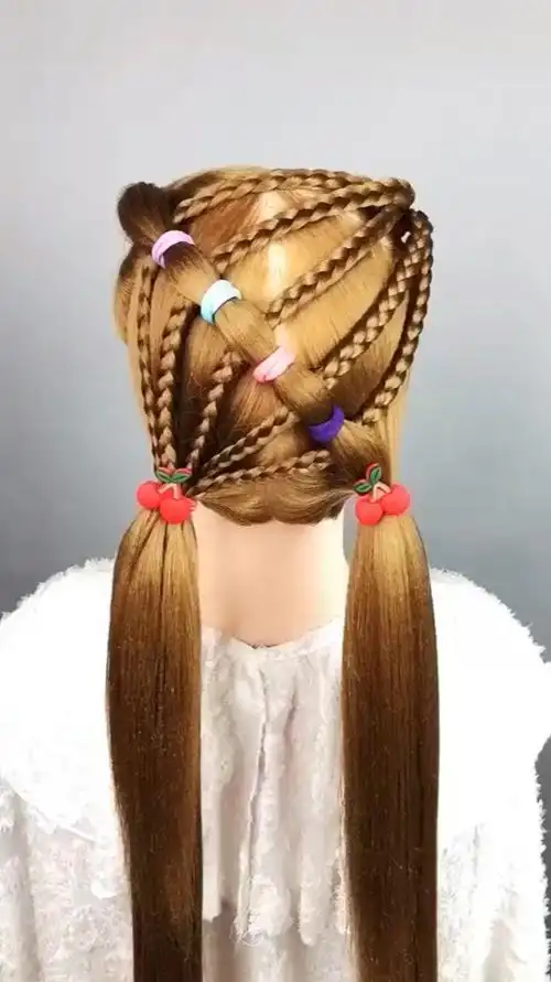 欧风创意发型多发辫编发造型