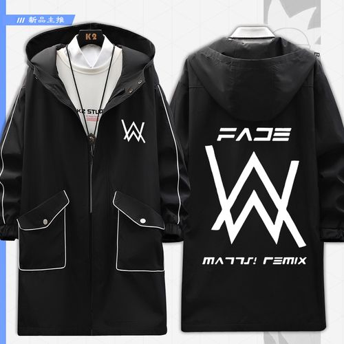 艾伦沃克alanwalker同款dj潮faded中长款风衣外套休闲宽松js