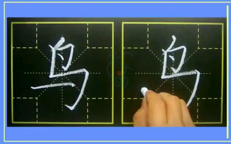 鸟字笔顺笔画,口诀练字#嗡嗡先生书法课堂#口诀练字笔法练字#海口书法