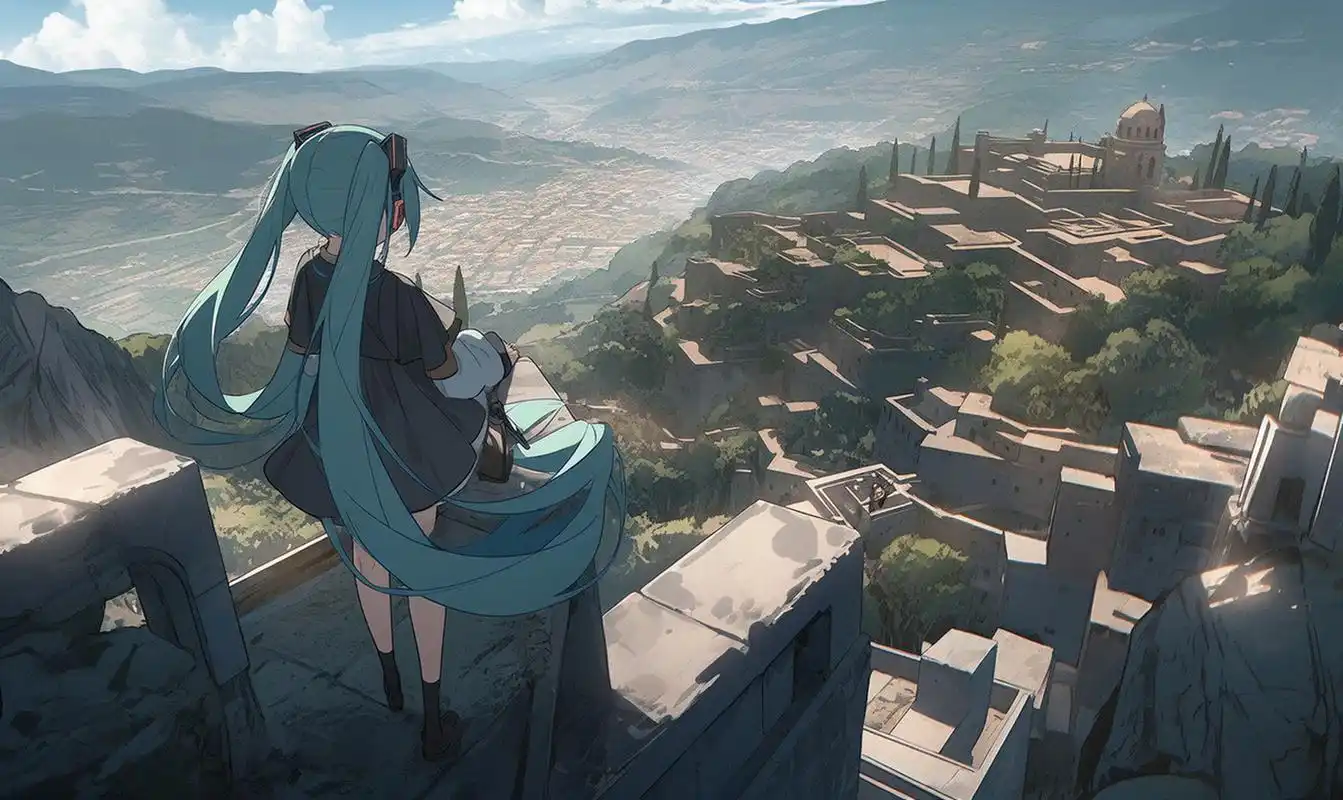 初音未来#二次元美图# #ai绘画#  作者:x pixiv:109616940