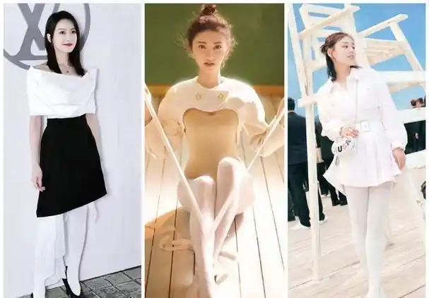 黑丝早已失去魅力这些女星的白丝造型才是真的提神