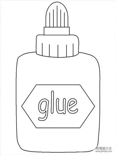 比胶水粘住简笔画