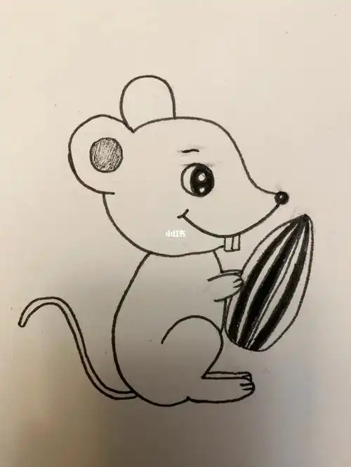 绘画练习84可爱的小老鼠