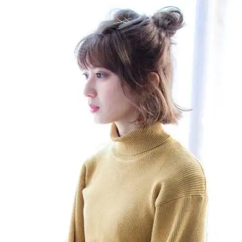 超减龄不绑吗?短发,中短发,长发各种长度的超详尽半丸子头教学