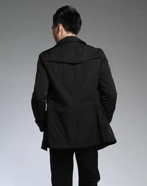男款黑色帅气时尚长袖风衣