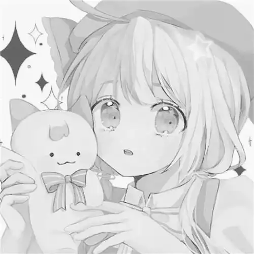 韩系女生头像漫画黑白高清图片