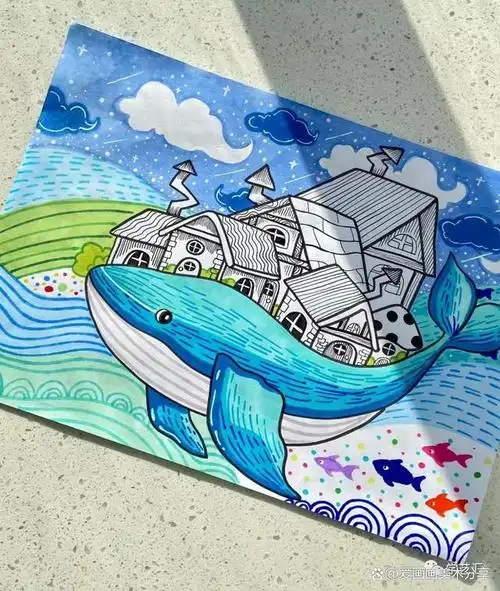 本篇文章精选了50张创意美术儿童获奖范画,这些作品不仅