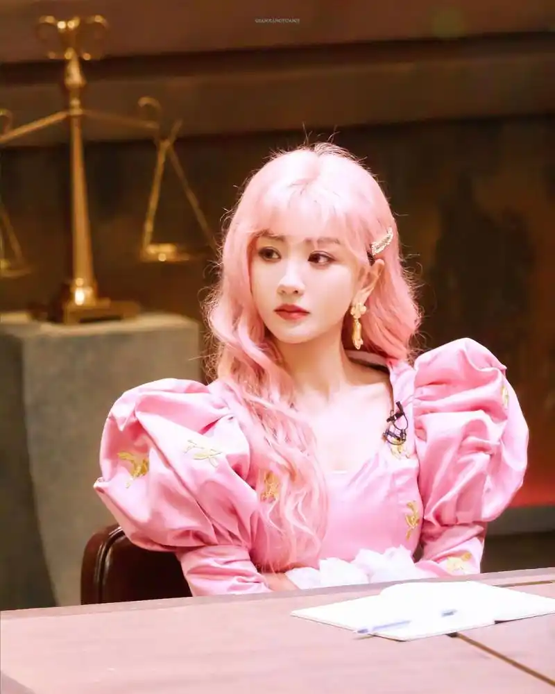 杨蓉粉发造型甜美可爱##杨蓉#娱乐八卦# ##明星八卦