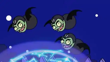 植物大战僵尸:蝙蝠僵尸夜晚入侵植物园!
