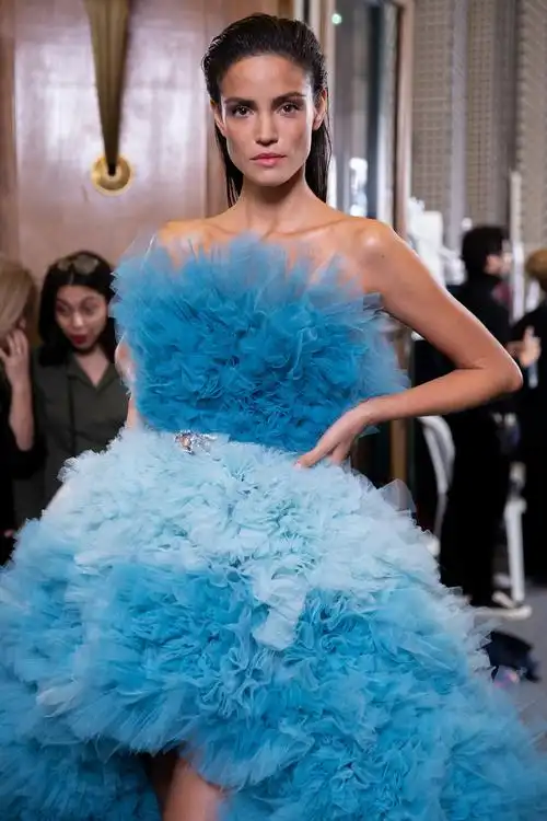 zuhairmurad蓝色海洋婚礼前短长红毯走演出晚礼服迎宾礼服