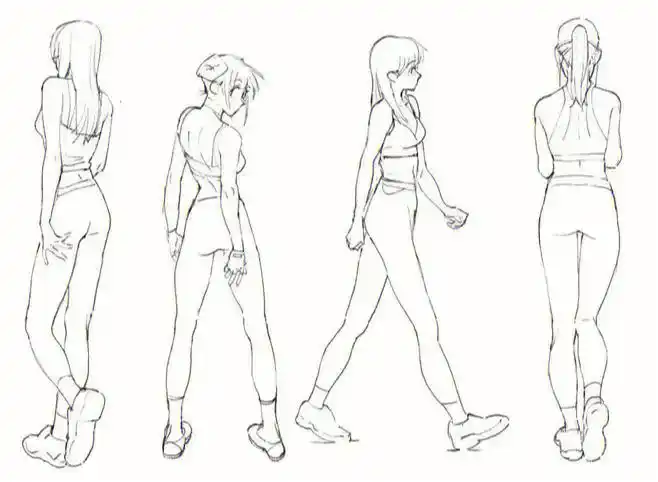 板绘素材站姿人体动态02