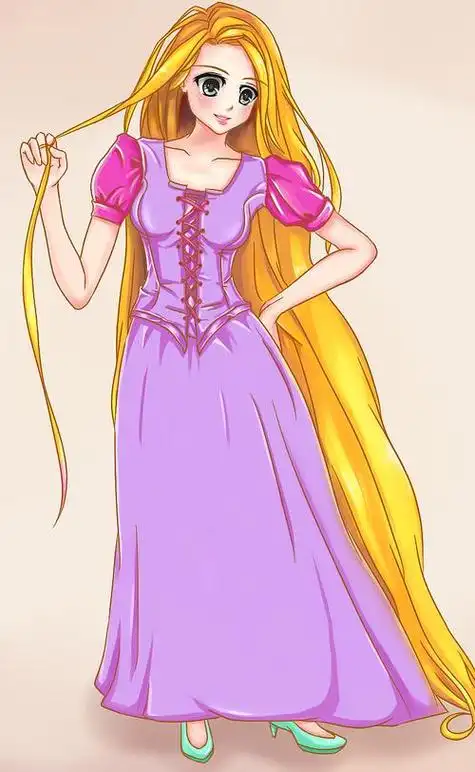 长发公主简笔画 长发公主简笔画简单又漂亮