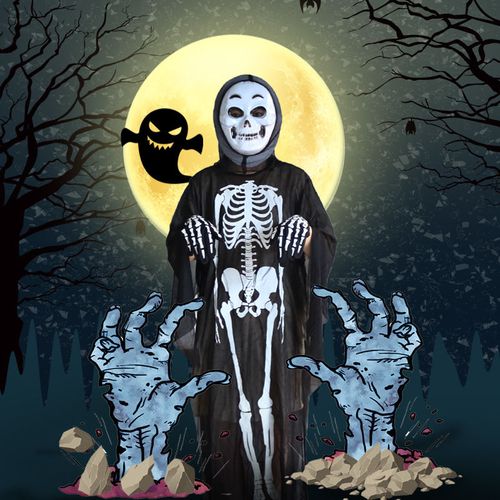 万圣节气氛鬼衣化妆晚会搞怪亲子装  恐怖僵尸演出服鬼衣装扮