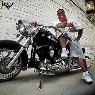 核爆炸西海岸奇卡诺匪帮全棉薄款宽松大码松紧腰针织休闲七分短裤