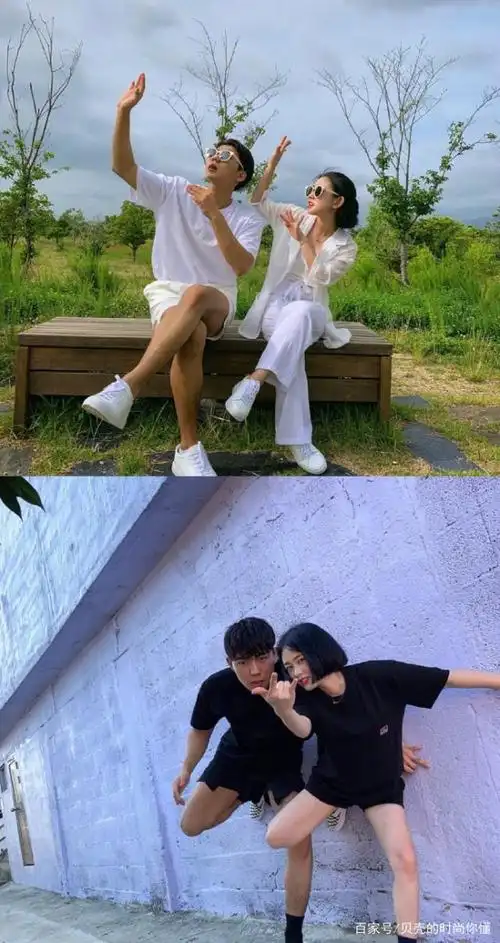 可爱搞怪的情侣合照姿势get