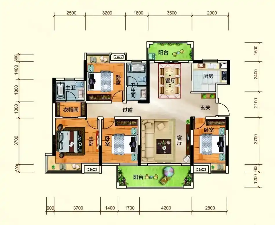 网友看了这款130平米的小平层户型,纷纷表示心动了