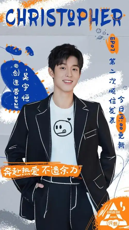 《创造营2021》第二次顺位发布 吴宇恒第十六名顺利晋级
