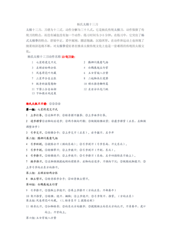 杨氏太极十三刀刀谱(hao).doc 4页