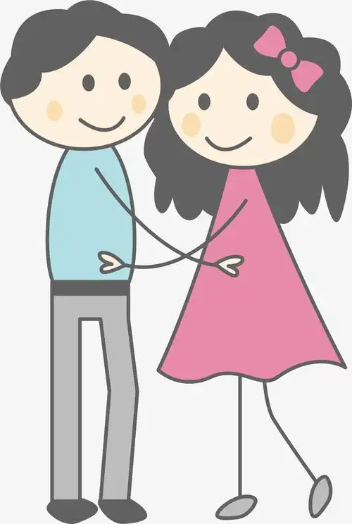 卡通情侣免抠素材免费下载_觅元素51yuansu.com