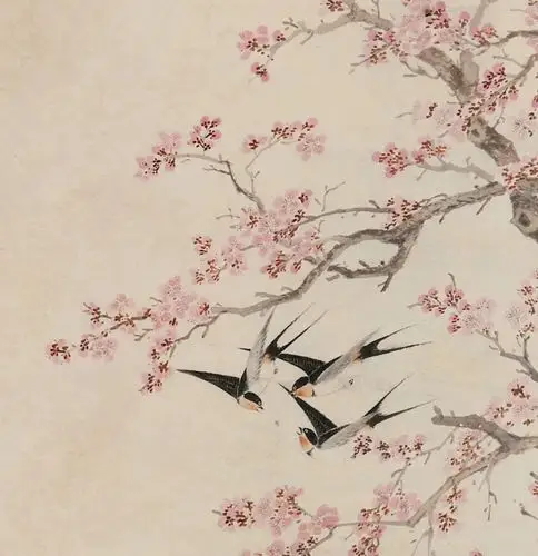 『白衣赤胆瘟魔去 红杏飞燕暖春来』_杏花