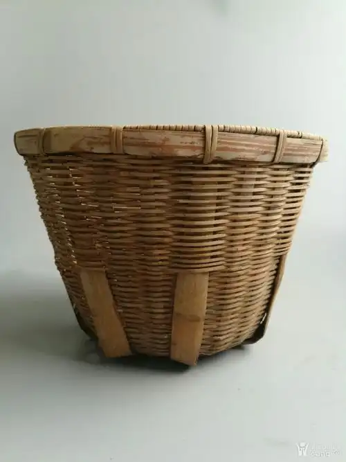 老辈子竹编篓一个民俗老物件