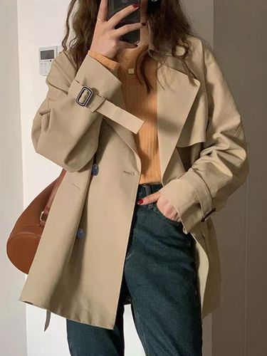 短款风衣外套女2023春秋新款韩版小个子流行大衣chic英伦风高级感