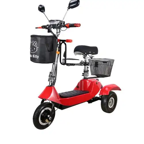 圣雅美迷你小型电动车可折叠老人代步电动三轮车老年代步车蓄电池锂