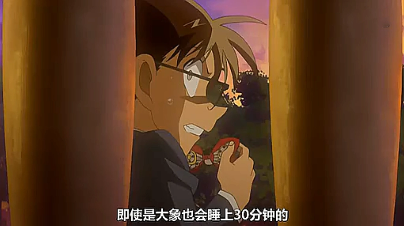 名柯:柯南麻醉针的效果貌似并没有那么强,小五郎可能是在装睡