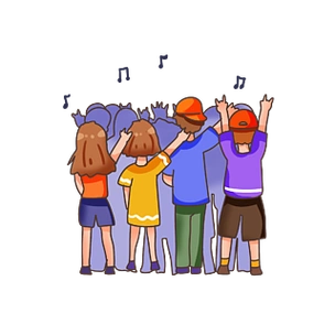 音乐节观众背影