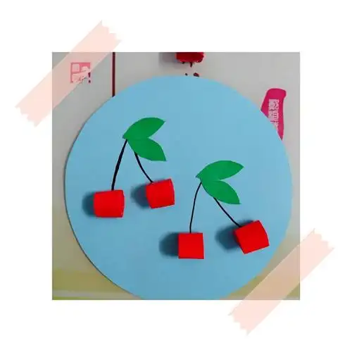 小叮铛幼儿园小班美术活动第39期:手工制作一樱桃