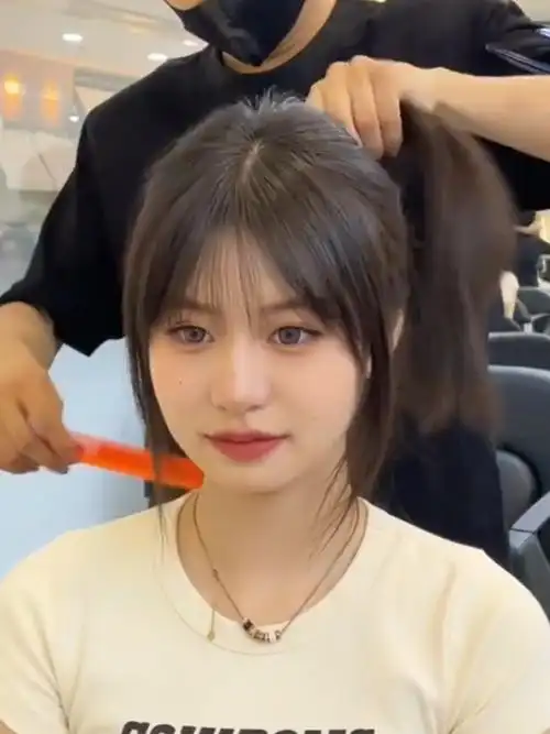 今日发型  #法式刘海  #八字刘海  #减龄发型