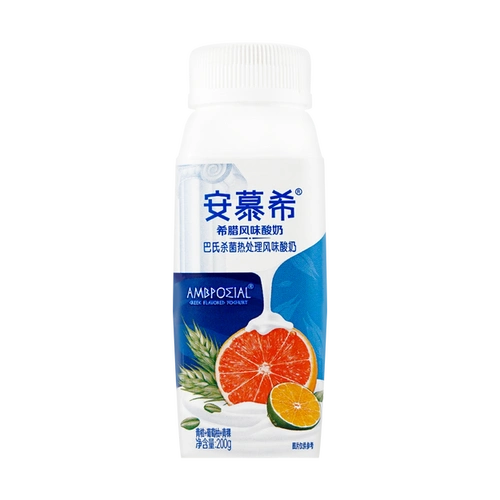 安慕希 希腊风味酸奶 青桔葡萄柚青稞味 单瓶装 200g