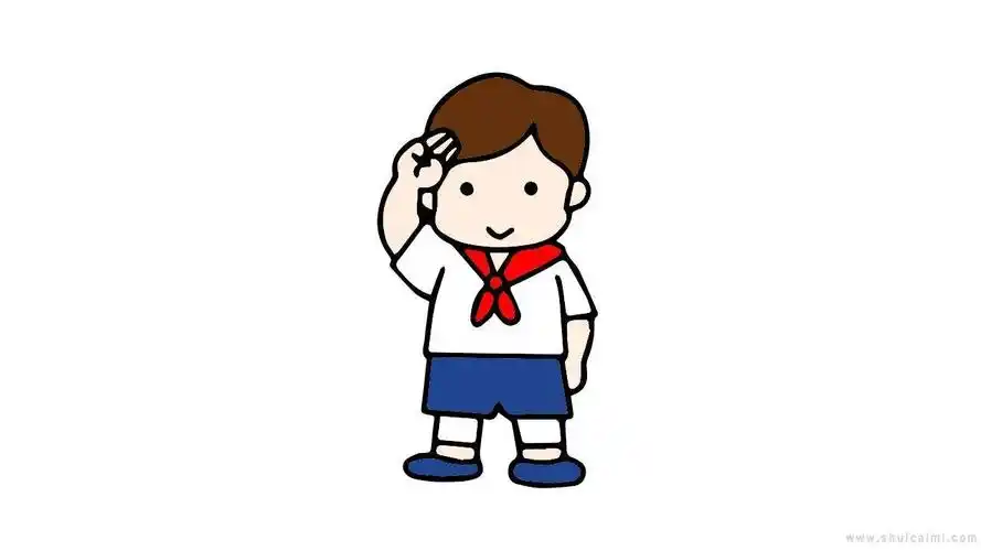小朋友敬礼简笔画怎么画小朋友敬礼简笔画图片