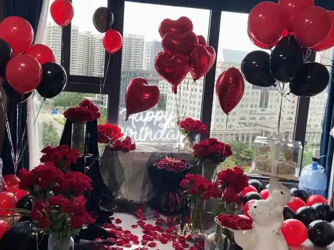 女神生日红玫瑰浪漫惊喜派对