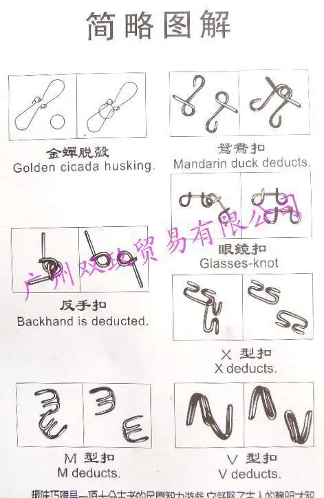 成人益智古典智力扣7件套批发 儿童新奇解锁解扣 魔术道具礼物