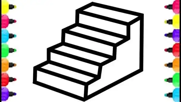 台阶简笔画步骤